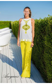 Панталони - Летен свободен панталон в наситено жълто GOLD PORCELAIN -  - 3395 - 16633 -  - ТОП модели и цени