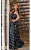 черни  Летни рокли ⭐ Дълга рокля със свободна долна част Pandora