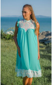 Летни рокли - Свободна ефирна лятна рокля Mint -  - 3427 - 16845 -  - ТОП модели и цени
