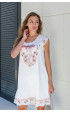   Летни рокли ⭐ Свободна бяла лятна рокля Magnolia