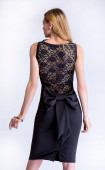 black  Formal Dresses ⭐ Black Elegant Tricot and Lace Oval