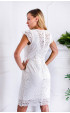 ecru midi Formal Dresses ⭐ Elegant Lace Slim fit Wing sleeve