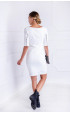white midi Casual Dresses ⭐ White Casual Half sleeve midi dress