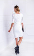 white midi Casual Dresses ⭐ White Casual Half sleeve midi dress