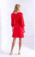 Елегантна официална червена рокля с 3/4 ръкав