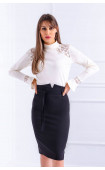 ecru  Winter blouses ⭐ Ecru Elegant Lace Spring blouse Regular