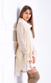 ecru midi Outfits ⭐ Ecru Set 3x1 knitted tunic dress removable