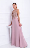pink long Formal Dresses ⭐ Long formal evening ash pink v neck