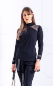 black  Winter blouses ⭐ Black casual Turtleneck long sleeve