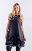black midi Formal Dresses ⭐ Black Formal A line Tulle dress