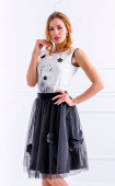 black midi Skirts ⭐ Black tulle sport elegant kneelength skirt