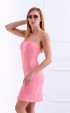 Pink sleeveless mini party dress