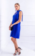 Elegant Regular fit Oval neck with Ribbon Midi Dress