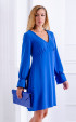 blue midi Formal Dresses ⭐ Formal Georgette V- neck above Knee