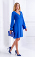 blue midi Formal Dresses ⭐ Formal Georgette V- neck above Knee