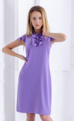 Elegant Violet dress, ruffle sleeves
