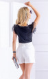 black mini Summer blouses ⭐ Black elegant summer blouse with
