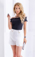 black mini Summer blouses ⭐ Black Elegant Slim fit Short sleeve