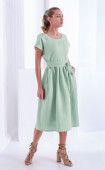 Summer linen dress in mint color