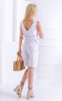 White short jumpsuit with lace
