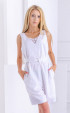 White short jumpsuit with lace