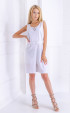 white midi Jumpsuits ⭐ White short jumpsuit with lace
