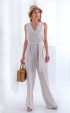 beige long Dress code LINEN ⭐ Summer linen sleeveless jumpsuit