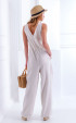 beige long Dress code LINEN ⭐ Summer linen sleeveless jumpsuit