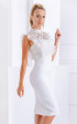 Елегантни бели официални рокли с дантела Katrin ⭐ Нежна бяла рокля