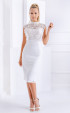 Дамски официални бели рокли Катрин ⭐ Бяла рокля за кръщене с дантела