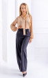 Black long high waist pants with italian pockets