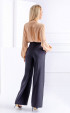 Black long high waist pants with italian pockets