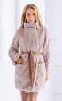 beige midi Coats ⭐ Midi winter flurry coat with leather bands