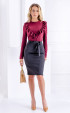 black midi Skirts ⭐ Elegant black midi skirt with belt
