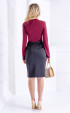 black midi Skirts ⭐ Elegant black midi skirt with belt