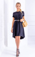 black long Winter dresses ⭐ Casual black midi short sleeve dress