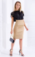 beige midi Skirts ⭐ Golden high waist midi skirt