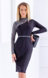 black midi Formal Dresses ⭐ Midi black dress with silver lace