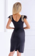 black midi Formal Dresses ⭐ Black Formal Slim fit and Feather