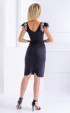 black midi Formal Dresses ⭐ Black Formal Slim fit and Feather