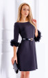 Black mini dress with tulle puffies