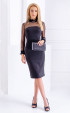 black midi Formal Dresses ⭐ Elegant black dress Polka dots