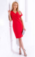 червени до коляното Официални рокли ⭐ Стилна червена рокля Miss
