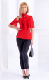 червени  Официални блузи ⭐ Елегантна червена блуза със шифон
