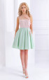 green mini Formal Dresses ⭐ Stylish mini dress in mint pink and