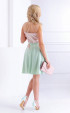 зелени къси Официални рокли ⭐ Стилна рокля мента и розово с
