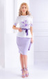 Purple midi hight waisted skirt Iris