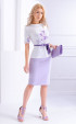 Purple midi hight waisted skirt Iris