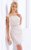 White lace formal dress Elisa