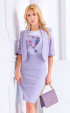 Purple midi hight waisted skirt Iris